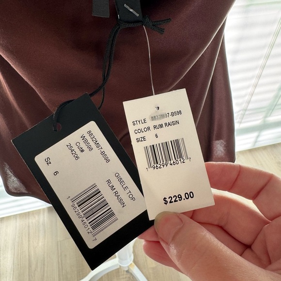 NWT PAIGE Gisele Rum Raisin Halter Top - Picture 5 of 7